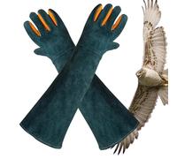 Guantes De Protección Animal: Cuero Grueso Acolchado Antiarañazos, Protección Para Las Manos Contra Mordeduras De Gatos, Accesorio Para Manipulación De Halcones, Equipo De Seguridad Contra Arañaz