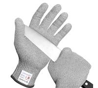 Guantes de protección contra cortes Schwer LEVEL A9/F, protección contra cortes definitiva según los más altos estándares estadounidenses y europeos, libres de PFAS, para cortar carne (XL, gris, 2