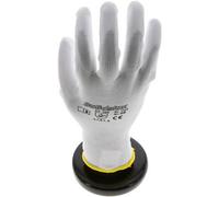 Guantes de Protección Punto Fino Recubrimiento PU Blanco Talla 7 [10 Piezas]