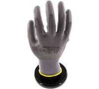 Guantes de Protección Punto Fino Recubrimiento PU Gris Talla 8 [10 Piezas]