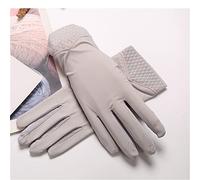 Guantes de protección Solar, Guantes de Ciclismo Cortos Primavera y otoño con Pantalla táctil Seda Helada for Mujer, Finos, Verano