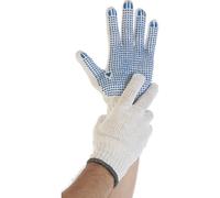 Guantes de punto de algodón y poliéster STRUCTA I blanco, UE 120 pares
