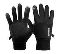 Guantes de punto para adultos, guantes de invierno para mujer con pantalla táctil, guantes cálidos a prueba de viento para mandar al teléfono | Guantes de dedos completos forrados con forro polar