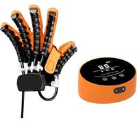 Guantes De Robot De Entrenador De Rehabilitación,Aparato De Rehab De Manos De Autoentrenamiento para Hemipléjicos Artrosis,Ayuda para El Entrenamiento De La Flexibilidad De Los Dedos B Left,2XL