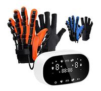 Guantes De Robot De Rehabilitación, Equipo De Entrenamiento De Muñeca De Dedo Con Funciones De Entrenamiento De Un Solo Dedo Y Pantalla Táctil LCD, Para Pacientes Con Disfunción De La Mano,SetR/XL