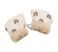 Guantes de rodillo, manguito de mano a prueba de viento forrado de felpa, cálidos guantes de invierno, accesorios de bicicleta de equilibrio anticongelante para niños, patrón de para clima