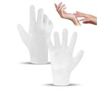Guantes de silicona hidratantes, guantes de gel de spa, guantes de dormir de silicona, para el cuidado de las manos femeninas, reparación seco agrietado áspero suave y calloso - Blanco
