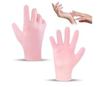 Guantes de silicona hidratantes, guantes de gel de spa, guantes de dormir de silicona, reutilizables, para el cuidado de las manos femeninas, reparación, seco, agrietado, áspero, suave y calloso (1