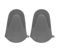 Guantes de Silicona para Horno, Mini, Espesados y Antideslizantes, 2 Piezas, Negro - Protección contra Quemaduras, Fácil de Usar, Ideal para Cocina y Barbacoa (Gris)