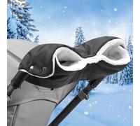 Guantes de Silla de Paseo, Aoreun Guantes para cochecito con forro polar Impermeables y Anticongelante Caliente a prueba de viento Manoplas Invierno Cochecito de Bebé Guante para Todos los Cochecitos