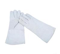 Guantes de soldadura de 16 pulgadas - Cuero resistente al calor hasta 500.0 °C/500°C, cuero de vaca transpirable con pulgar y palma reforzados, para barbacoa de soldadura MIG TIG (1 par)