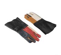 Guantes de soldadura de cuero resistente con forro de algodón suave para mayor comodidad en entornos extremos (A)