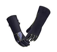 Guantes de soldadura for soldador, guantes Tig/Mig, for soldar, for profesional resistentes al calor(All Black14Inch)