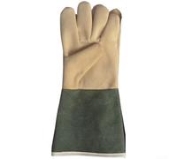 Guantes de soldadura ignífugos, construcción de cuero vacuno con pulgar ergonómico y funda de lona para moler