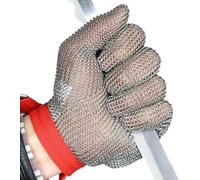 Guantes De Trabajo Anticorte Guantes Anticorte De Metal,Guantes De Trabajo De Seguridad For Cortar Carne De Carnicero De Matadero,Taller De Máquinas Trabajo De Guantes Cadena De Cadenas 2pcs,XL