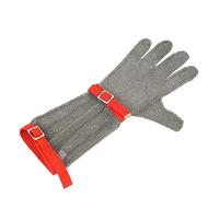 Guantes de Trabajo Anticorte Guantes Resistentes A Cortes De Metal De Brazo Largo, Guantes De Trabajo De Seguridad For Carnicero De Chef Carpintero, Muñequera De Nailon Ajustable/Brazo Largo