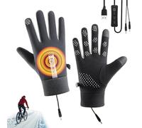 Guantes de trabajo con calefacción, antideslizantes, impermeables, 3 modos de temperatura, calentadores de manos por USB, para esquí, senderismo, ciclismo, snowboard, trineo, deportes, trabajo