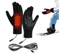 Guantes de trabajo con calefacción, guantes de calefacción eléctrica, calentador de manos para pantalla táctil, para viajes, motocicleta, esquí, senderismo, snowboard, caza, camping