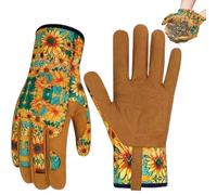 Guantes de trabajo de desaudación de jardinería para mujer, guante de cuero Guante de jardín de jardín de alta definición Guantes de trabajo de jardinería para mujeres PRUEBA DE PHORN SIN PUNCIÓN PAR