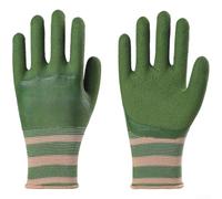 Guantes de trabajo de espuma de goma con palma texturizada para adherencia de superficie y parte trasera elástica de punto para flexibilidad en renovación y mantenimiento del suelo (3 piezas)
