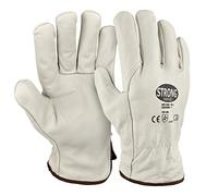 Guantes de trabajo de invierno de piel de vacuno forrados con muletón, talla 9 - 11 Plus 1 par de tapones para los oídos de 3M (11/XXL)