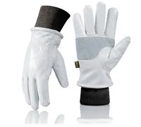 Guantes de trabajo de invierno, guantes de trabajo de cuero de invierno para hombres y mujeres, guantes de trabajo cálidos para construcción, operación de equipos, conducción y maquinaria de carretera
