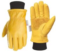 Guantes de trabajo de invierno, guantes de trabajo de cuero de invierno para hombres y mujeres, guantes de trabajo cálidos para construcción, operación de equipos, conducción y maquinaria de carretera