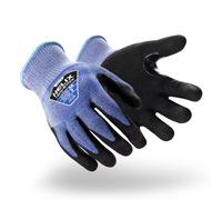 Guantes de trabajo HexArmor con palma de nitrilo tejida, resistentes a cortes y perforaciones | Helix 2074 | Extra grande