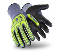 Guantes de trabajo HexArmor resistentes a cortes y con protecci n contra impactos, con palma de PU | Serie Rig Lizard 2095 | Peque os