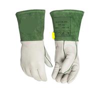 Guantes de trabajo soldadura cuero vaca grano soldador arco seguridad mano bisonte