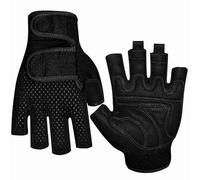 Guantes de Vela 3/4 Dedo Corto con ala Transpirable Mesh Bicicleta para Hombres Mujeres Ciclismo Kayaking Paddling Entrenamiento de Pesca Spandex SBr Black Verde Pink S M L XL XXL (S)