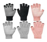 Guantes de yoga 3 Pares de Mitones sin dedos