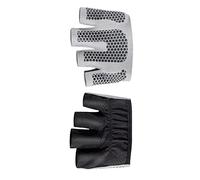 Guantes de Yoga Pilates, 4 Dedos Transpirable Banda Elástica Antideslizante Corto Micro Guantes de Entrenamiento Protección de Palma para Mujeres para el Equilibrio Corporal (Negro M 18cm / 7.1in)