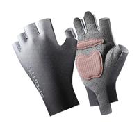 Guantes deportivos genéricos sin dedos - Mitones de entrenamiento de cuero y fibra de seda helada | YouGloves para | Guantes de media dedo para 2 piezas | Mitones de monopatín sin dedos Mitanas D