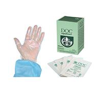 Guantes desechables de examen, DOC Copolímeros sobre papel, estériles, sin polvo, tamaño pequeño, paquete de 100 unidades