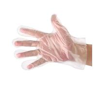 Guantes Desechables de Polietileno Transparentes | Caja 100 Unidades | Guantes Plástico Ambidiestros No Estériles | Uso Alimentación, Limpieza, Peluquería, Gasolinera y Supermercado | Sin Látex