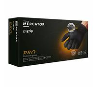 Guantes Desechables Nitrilo Antideslizantes Negro Talla XXL x50 - Mercator