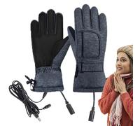 Guantes eléctricos con calefacción eléctrica USB, resistentes al viento | Eléctrico para suministros de invierno, esquí, montañismo, ciclismo, senderismo, camping, clima frío, deportes al aire libre