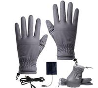 Guantes eléctricos con calefacción, resistentes al viento, para exteriores, con USB, antideslizantes, para pantalla táctil, suministros para clima frío, para trabajo, snowboard, deportes, trineo