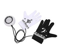 Guantes electrónicos de piano portátiles con altavoces tocan música en cualquier lugar para niños adultos Fiesta Fiesta Tamaño negro 8.5 x 5.9in