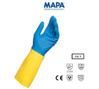 Guantes En Neopreno De Látex Natural Duo-Mix 405 Mapa Pz. 10