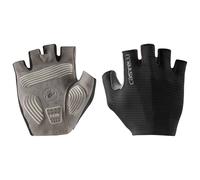 Castelli Guante Espresso para Hombre, Guantes de Ciclismo de Dedo Corto con Acolchado y protección UPF para Ciclismo de Carretera y Grava, Color Negro Claro, Talla L
