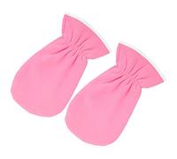 Guantes Exfoliantes de Manos Rosa, 1 Par, Dacron y Lint | Hidratación y Suavidad, Uso Body Lotion o Hand Cream, para Cuidado Diario y Obsequio de San Valentín o Cumpleaños
