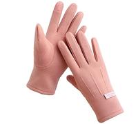 Guantes finos para mujer, para otoño e invierno, para mantener la pantalla caliente, ciclismo, conducción, moda, elegante, marca de letra, resistente al viento, guantes de esquí para hombre (rosa