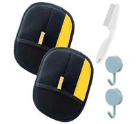 Guantes Fora eliminación de Pelo de Mascotas, 2 Piezas, Guantes electrostáticos Fora Quitar Pelo de Gato y Perro, Guantes de Aseo Fora eliminación de Pelo de Mascotas con Cepillo y Gancho