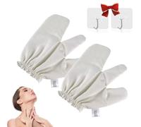 Guantes Garshana, guantes Garshana de seda cruda, masaje ayurvédico, guantes exfoliantes de seda de morera pura para cara y cuerpo
