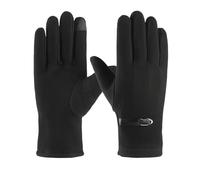 Guantes genéricos para hombre Winter Men's Fleece Plus Fleece Thickened Outdoor Riding Wind And Cold Three Line Screen Gloves Guantes mitones hombres invierno cálido (negro, One Size)