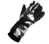 Guantes gruesos y cálidos para hombre, para esquí, ciclismo, senderismo, montañismo, escalada, con diseño de pantalla táctil y cierre seguro de muñeca (E+pantalla táctil)