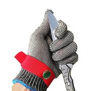 guantes ， Guantes anticorte, resistentes a cortes, de malla, de seguridad for chef, carnicero, portero y carpintero, for mano izquierda y derecha.(1PCS/XS)