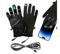 Guantes Heated para mujeres y hombres - USB Winter Mittens With Touchscreen | Thermal Hand Warmers For Running Hiking Climbing Cycling | Three Adjustable Temperature Settings, Windproof Waterproof